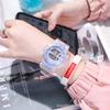 Relojes ins Estilo para Niña Simple Estilo Coreano Temperamento Luminoso Deportivo Tendencia Transparente Reloj Electrónico para Estudiantes de Secundaria y Preparatoria