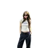 Camiseta Branca com Ombro Reto e Manga Curta para Mulheres, Nova Popular 2026, Top Slim Fit, Design de Verão, Manga Meia-Manga, Efeito Emagrecedor