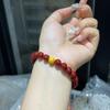 Artesanías de Arena de Cristal con Cuentas de Oro Real, Pulsera de Joyería con Diseño Simple y Único