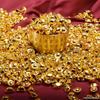 Atacado Fabricante Liga Lingote Pequeno da Sorte Latão Chinês Um Balde de Ouro Decoração de Presente Ouro Areia Lingote de Ouro Artesanato