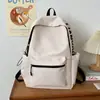 Mochila Escolar Simples de Cor Sólida para Meninas Estudantes Universitárias Mochila Pequena Fashion para Lazer Viagem Mochila de Alta Capacidade para Estudantes do Ensino Médio