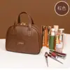 Bolsa de Maquillaje Portátil para Mujer de Gran Capacidad, Compartimentada, Nueva, Retro, a la Moda, Pedido Personalizado, con Acabado de Alta Gama