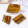 Piedra de ojo de tigre de cristal natural, piedra cruda, rebanada de mineral, muestra pulida, sin importar la tarjeta, rebanada hecha a mano, decoración, placa decorativa