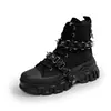 2026 Novas Botas Punk, Botas Martin, Botas Masculinas, Botas de Motocicleta, Estilo Casal, Sola Grossa Aumenta Altura Transfronteiriça Tamanho Grande Botas