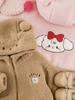Chaqueta con Capucha de Peluche de Animales para Niñas Qiu Duo Meng 2026 Invierno Ropa Exterior Cálida y a Prueba de Viento Infantil Abrigo Grueso