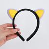 Faixa de Cabelo de Pelúcia de Cordeiro com Orelhas de Gato e Bola de Lã Cabeça Fofa para Maquiagem Lavar o Rosto Moda Anel de Cabelo Estilo Celebridade da Internet Estilo Coreano Faixa de Cabelo