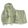 Conjunto de Ropa de Protección Solar de Verano, Transpirable, Ligero, Chaqueta Anti-UV, Shorts, Ropa Reflectante de Protección Solar, Conjunto de Dos Piezas UPF50+