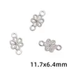 Aleación Estilo Chino Nuevo Separador de Tres Vías Perla Redonda Flor Mariposa Corazón Pequeño Colgante Hecho a Mano DIY Pulsera Collar Accesorios