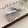Pente para Franja de Princesa Acessórios de Cabelo Invertidos Pente com Laço Artefato para Cabelo Quebrado Grampo de Cabelo Acessório de Cabeça Grampo de Cabelo Pente de Cabelo Garfo de Cabelo