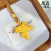 Joyería Chapada en Oro con Colgante de Caballo Volador Incrustado de Diamantes, Cadena para Suéter de Caballo del Zodiaco de Oro Imitación, Mismo Estilo que la Tienda de Oro