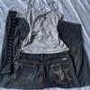 Verano 2025 Nuevo Deseo Puro Estilo Coreano Chica Caliente Moda Femenina Extranjera Y2K Sexy Camisola Gris