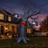 Árbol Fantasma Inflable de Halloween Decoración LED Iluminado Árbol Muerto Aterrador Modelo Inflable para Jardín Exterior Césped Fiesta Festividad
