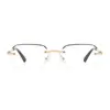 Nuevas gafas de media montura a la moda con filtro de luz azul para hombres y mujeres, gafas planas de moda estilo coreano con monturas protectoras