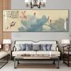 Mural de sala de estudio budista Prajna Paramita Sutra del Corazón caligrafía y pintura Pintura zen Pintura colgante para sala de estar Pintura decorativa para salón de té Placa