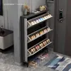 Zapatero ultradelgado estilo italiano para entrada de casa, gran capacidad, espacio pequeño, mueble para recibidor, zapatero de almacenamiento moderno simple