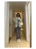 Versátil Chaqueta de Mezclilla Patchwork Estilo Francés con Elegancia Única, Pequeño Estilo Chic Chanel, Cardigan Distintivo de Moda Otoño/Invierno 2025