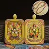 Nuevo Colgante Thangka de Tres Dimensiones con Relieve Doble Cara de los Cinco Ancianos de la Montaña Wutai y las Ocho Deidades Guardianas de Fuego Púrpura Nueve al por Mayor