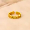 Anillo de Moneda de Cobre de la Suerte Mismo Estilo que Little Red Book, Nuevo Estilo Chino, Diseño Versátil Retro con Calado de Moneda para tu Novia