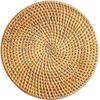 Tapete Isolante Térmico de Rattan Feito à Mão Tapete de Mesa de Jantar Tapete Redondo Anti-queimadura para Tigela Tapete para Prato de Legumes Acessórios para Conjunto de Chá Tapete de Chá Porta-copos Pires
