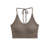 Ins Pure Lust Sexy Sexy Crop Top para Mujer 2025 Elástico Adelgazante Look Espalda Hermosa Sin Mangas Halter Chaleco