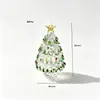 Árbol de Navidad Glaseado Zibo Giratorio de Vidrio Adorno de Regalo de Navidad Decoración de Escritorio 6.5cm Árbol Artificial