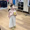 2025 Nuevo Otoño Estilo Coreano Ropa Infantil Niñas Camisas Dulces de Manga Larga Camisas Pantalones Rectos con Puño Pantalones