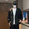 Jaqueta piloto Harrington estilo americano, corte justo, coleção de primavera, gola alta masculina, à prova de vento e à prova d'água, peça externa casual para homens e mulheres