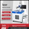 Processamento personalizável de máquina de gravação de jateamento de fibra a laser de cerâmica de cristal de codificação de vidro pequeno automático