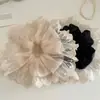Estilo Francés Elegante Gasa Costura Encaje Anillo Grande para el Cabello Malla Elegante Cuerda Dulce para el Cabello de Dama Accesorios de Alta Gama para el Cabello