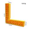 Wm Woodworking Regla de Posicionamiento en Ángulo Recto 3 pulgadas 6 pulgadas Regla de Ángulo Recto en Forma de L Plástico Triángulo Amarillo Regla Giratoria Regla de Marcado Soporte