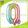 Globo alfanumérico de aluminio degradado de belleza de imitación de 16 pulgadas decoración para fiesta de boda y cumpleaños globo color arcoíris al por mayor