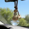 Frasco Pingente de Madeira Maciça de Alta Transparência para Aromatizador de Carro, Frasco de Perfume Transparente de Vidro para Pendurar no Retrovisor, Frasco Mini Vazio para Fragrância