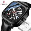 Explosões do TikTok Quadrado High-end Novo Autêntico Automático Mecânico Relógio Luminoso Oco Mecânico Masculino Relógio Masculino