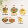 Colgante de aceite con forma de gota de cerradura Ruyi con protección de color dorado antiguo, colgante DIY tejido a mano, pulsera, collar, colgante, accesorios de joyería