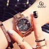 Relógio Masculino/Feminino de Aço com Pulseira de Aço e Mostrador com Indicadores Multifuncionais, Estilo Europeu Antigo de Luxo Leve, Casual, Fashion, Temperamento, Relógio de Quartzo