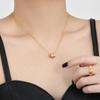Cadena de Cintura Simple Collar de Acero de Titanio CNC Chapado en Oro PVD Versión de Precisión de Alta Gama Cadena para Clavícula Versátil de Moda