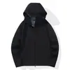 Patrón a cuadros otoñal, tela transparente, cortavientos exterior con capucha, ropa de trabajo, logo personalizado, top deportivo de una sola capa para correr