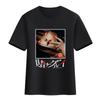 Camiseta Crazy Gambling Deep Animação Círculo Casal Masculino e Feminino Estudante Manga Curta Lua Amarela Luna Cobra Manga Sonho Camiseta de Algodão