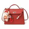 Bolsa de Mão Minimalista com Fecho de Chave de Nicho, Estilosa e Versátil, Bolsa de Ombro de Alta Qualidade, Couro PU Macio, Bolsa Transversal da Moda