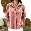 Site Independente da Amazon 2026 Transfronteiriço Outono e Inverno Mais Vendido Moda Casual Feminina Veludo Cor Sólida Gola Top