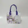 Nuevo Bolso de Fieltro de Girasol y Margarita, Bolso de Mano de Salón de Belleza a la Moda, Gran Capacidad, Se Puede Imprimir con Logo