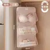 Bolsa de Armazenamento Suspensa de Cetim para Parede Bolsa de Armazenamento Visual em Rede Quarto de Estudante Dormitório Guarda-Roupa Meia Roupa Íntima Bolsa de Rede