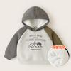 Moletom Europeu Infantil com Forro de Lã Roupas de Inverno Roupas de Ano Novo para Bebê Blusa Vermelha Nova para Meninas Roupas Infantis para Meninos