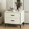 Mesita de noche de pizarra, Madera maciza, Simple y moderna, Gabinete de almacenamiento para mesita de noche de dormitorio, Completamente ensamblado para el envío, Almacenamiento de comercio exterior transfronterizo