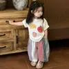 Conjunto Súper Lindo para Niña Pequeña, Ropa de Verano, Conjunto de Dos Piezas Único y Hermoso para Niñas con Top de Manga Corta y Pantalones de Pierna Ancha