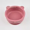 Tazón de Silicona de Grado Alimenticio Transfronterizo, Plato para la Cena de Niños, Utensilios para Alimentar, Tazón para Comida de Bebé, Tazón con Ventosa en Forma de Oso, Tipo de Ventosa