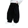 Calça Curva de Floco de Neve Infantil Primavera e Outono 2026 Novo Estilo de Outono para Meninos Descolados, Calça de Moletom e Calça Casual da Moda Celebridade da Internet