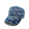 Gorra de Béisbol de Verano Nueva de Amazon Transfronteriza, Lavada, Cuadros Tablero de Ajedrez Vintage, Mezclilla, Gorra para el Sol para Hombres y Mujeres