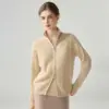 Nuevo cárdigan de punto para mujer de otoño e invierno, mezcla de cachemira, color liso versátil, cuello semi-alto, diseño de doble cremallera, cárdigan de punto de moda
