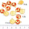 Imitación Arena Vietnamita Oro Gota Pintura al Óleo Chapado en Oro Colgante Pequeño Palabra Fu Conejo de Jade Pequeño Deslizante Accesorios diy Colgante Pequeño de Goteo